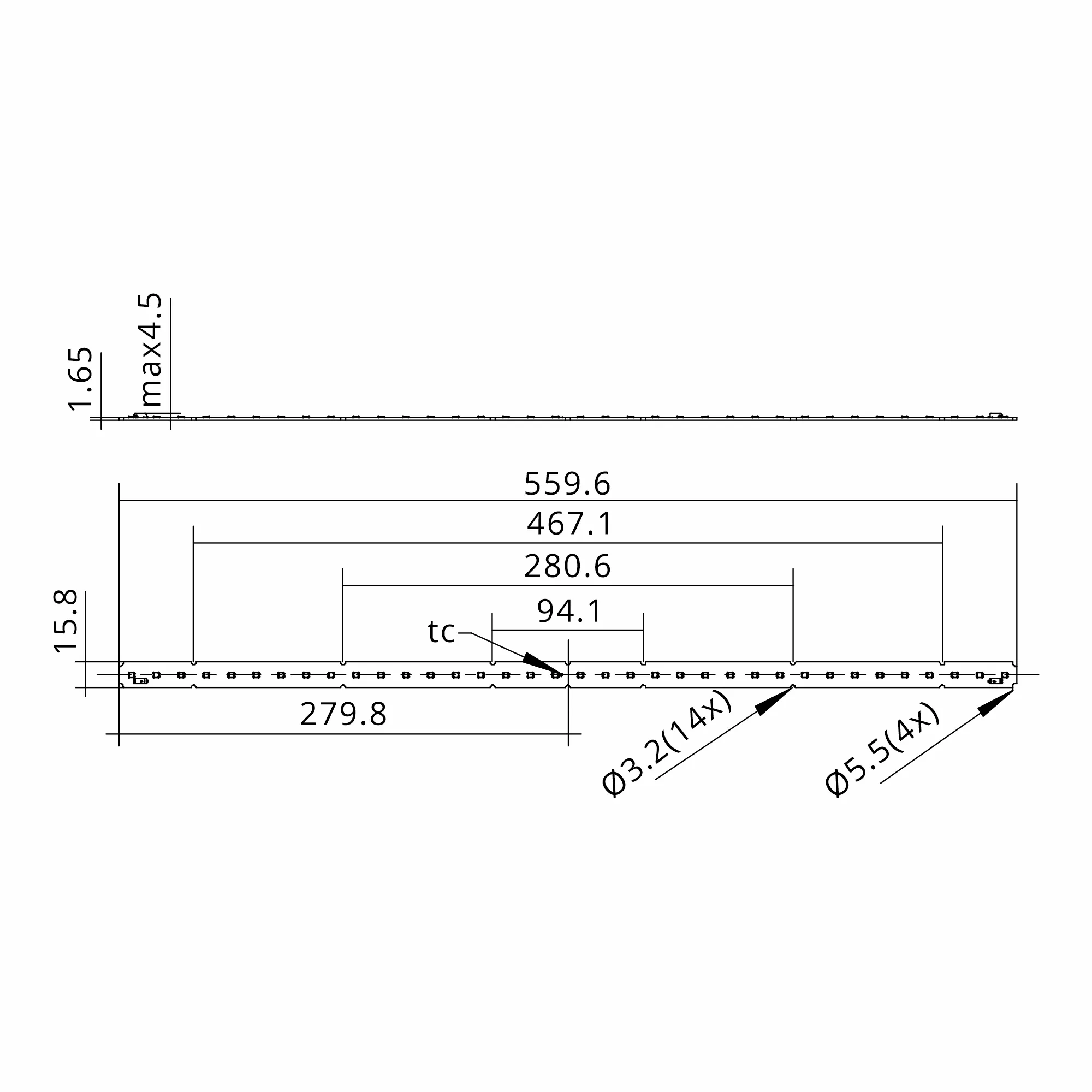 28001747  Tridonic, LLE G4 16x560mm 2400lm 865 2T ADV, LED Linear Modules, Made In Poland, 5yrs Warranty